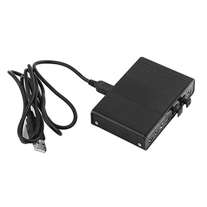 5.1 USB Audio Sound Card with SPDIF, External USB Sound Card Adapter for PC Laptop Audio, Support 48/44 KHz Sampling Rate, Black