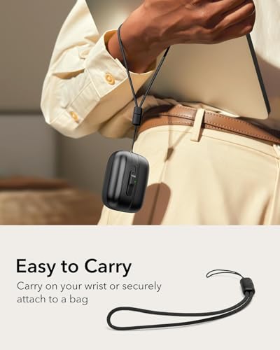 ESR for AirPods Pro 2 Case (2023/2022/2019), Compatible with MagSafe, Black | Compatible with Airpods Pro (USB-C/Lightning Cable), Magnetic Lid, Full Drop Protection Cover with Lanyard - color: Black, size: Airpods Pro 2&1 Case