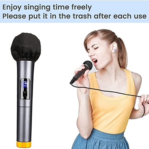 600Pcs Disposable Microphone Cover Mic Covers Mic Windscreen Protective for Handheld Microphone