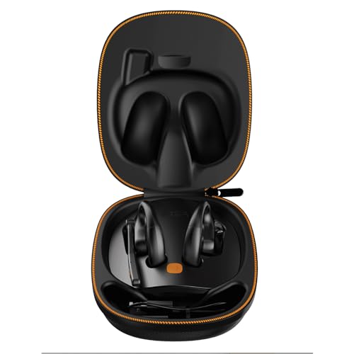 EKSAtelecom S30 Bluetooth Open-Ear Air-Conduction Headset with Microphone, True Wireless with Charging Case, Black