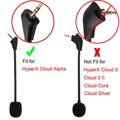 Replacement Game Mic for Kingston HyperX Cloud Alpha Gaming Headset | 3.5mm Headphone Microphone Boom