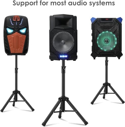 Speaker Tripod Stands, Adjustable PA DJ Short Tripod Stand | Mini Speaker Stand Compatible Insert Safety Pin and Knob Tension
