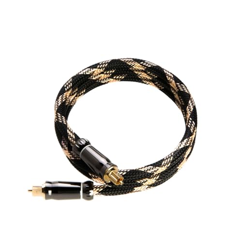 Cables Direct Online 1.5FT Premium Toslink Optical Audio Cable High Fidelity Digital Fiber Optic Cord for Home Theater, Sound Bar, Gaming Consoles Durable Nylon Braided Design Gold-Plated Connectors - size: 1.5ft