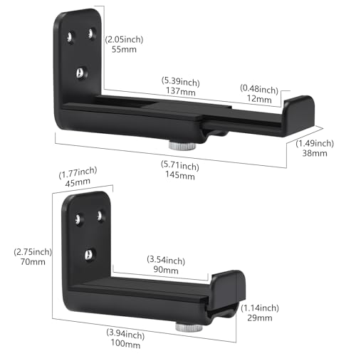 Soundbar Wall Mount for Sony,JBL,LG,Bose SoundBar Mounting Bracket Under TV | Soundbar Mount Shelf for Samsung,Roku,Vizio, Sound Bar Mounting Bracket,TV Speaker Adjustable Wall Mount Kit