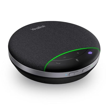 Yealink SP92 USB Speakerphone Bluetooth Conference Speakers and Microphone | Teams Certified,Full-Duplex,AI Noise Reduction,360° Audio Pickup,4-6 Person Small Meeting Room/Hundle Room/PC,Compact Design - size: SP92 without Dongle