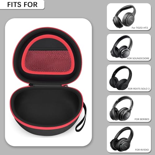 Headphone Case for Picun B8 P26/ for Beats Solo 4, Studio Pro, Solo3, Studio3 On-Ear Headphones More Foldable Bluetooth Wireless Headset (Extra Large) - Black - color: Black