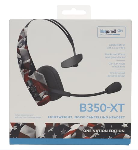 BlueParrott B350XTFLAGON One Nation Traditional Noise Cancelling Bluetooth Headset - Flag Design