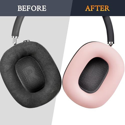 SOULWIT Sweat Ear Cover for AirPods Max - Pink | Sweat Proof Silicone Cover for Gym Exercise, Easy to Clean, No Sound Quality Loss - color: Pink