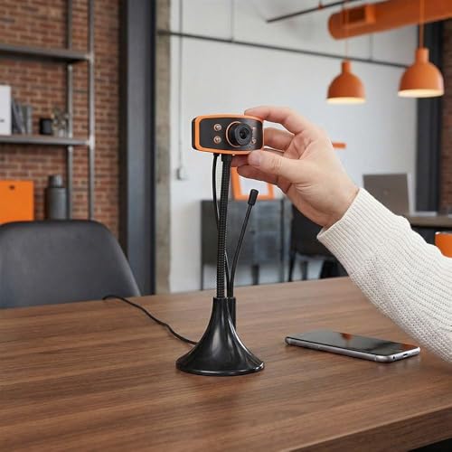 1080P HD Webcam with Microphone – USB Computer Camera for Laptops and Desktops Video Conferencing, Night Vision & Plug and Play