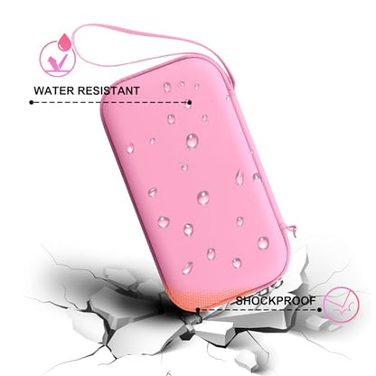 BOVKE Hard Travel Speaker Case for Bose New SoundLink Flex Speaker (2nd Gen) / Bose SoundLink Flex Bluetooth Portable Speaker, Extra Mesh Pocket for Bose Speaker Charger, Charging Cables, Petal Pink - color: Petal Pink