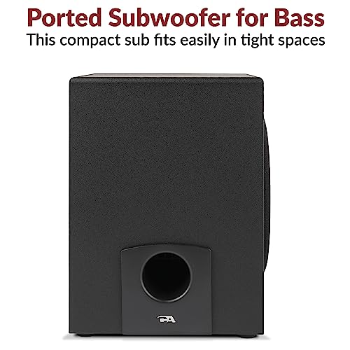 Cyber Acoustics CA-3090 2.1 Speaker System with 18W Subwoofer | Compact 2.1 PC Speaker System with Subwoofer, 18W Peak Power, Adjustable Bass, for Music, Movies, and Gaming
