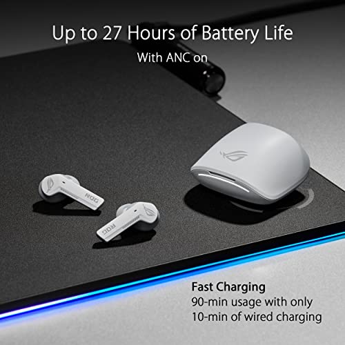 ASUS ROG Cetra True Wireless Gaming Headphones (Moonlight White)