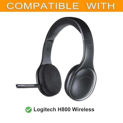 Defean Kit 2 IN1 Earpads for Logitech H800 Wireless Headphones | H800 Upgrade Replacement Ear Pads and Headband Pad Cushions Microphone Foam, High-Density Foam Ear Pads Cushions