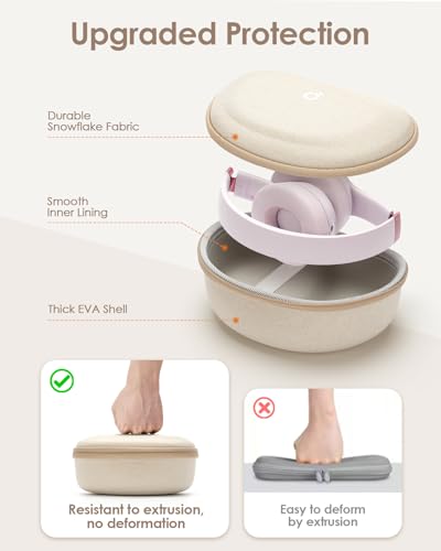 Hard Headphone Case for Beats/Skullcandy/JBL Tune/Bose/JLab/BERIBES/TOZO - color: Beige