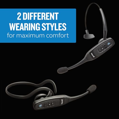 BlueParrott C400-XT Convertible Bluetooth Headset | 96% noise canceling headset for truck drivers; convertible wear styles, 24 hr talk time