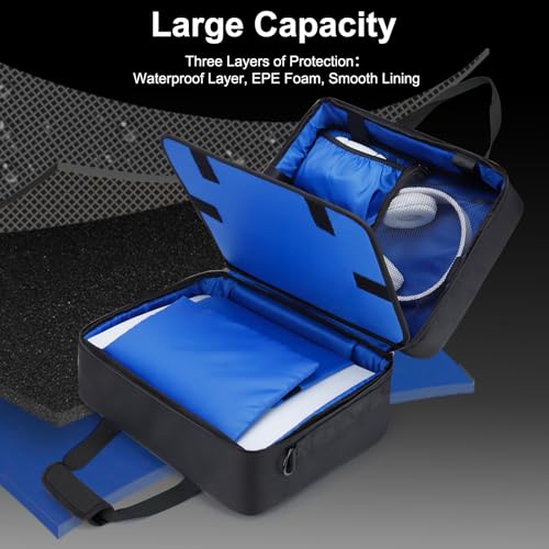 GDNasist Carrying Case Compatible with PS5/PS5 Pro/PS5 Slim, All Black - color: All-black