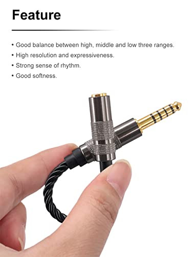 okcsc Headphone Adapter 4.4mm Male to 3.5mm Female Adapter for 3.5mm Cable Connected to Balanced 4.4mm Player Device High Stereo Audio Converter OFC Cable with Gold-Plated Plug 6 inch Length - size: 4.4mm Male to 3.5mm