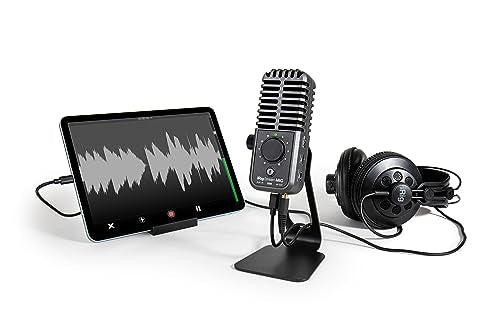 IK Multimedia iRig Stream Mic USB Condenser Microphone with Integrated Audio Interface -Podcast, Gaming for pc, Streaming Plus Audio Mixer