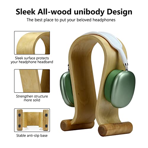 Leather Headphone Stand Headset Stand Headphone Holder Universal Gaming Headset Holder - Birch - color: Birch