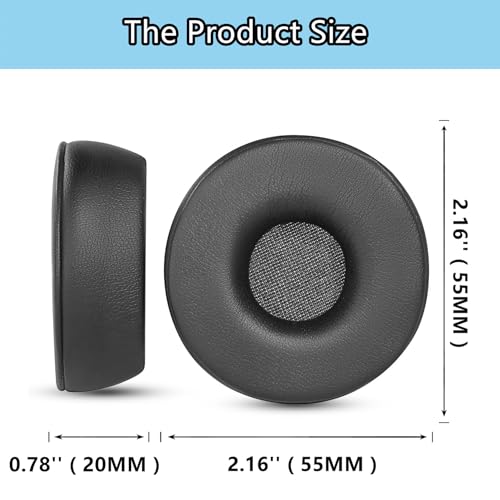Engage 75 Ear Pads Replacement Earpads Compatible with Jabra Engage 55/65/75 (Stereo Version) Headphone (Do Not Fit Engage 55/65/75 Mono Version, Engage 75/65 Convertible) Protein Leather Cushions