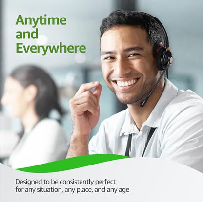 IPD IPH-215 Phone Headset Binaural Wired QD to RJ9 | Compatible with Yealink SIP, Compatible with Grandstream, Compatible with Sangoma - color: 215-DG-FOAM