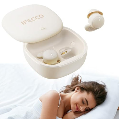 IFECCO Sleep Earbuds for Side Sleepers with Noise Blocking | Sleep Headphones for Side Sleepers,Sleeping Earbuds with Mic,IPX6 Waterproof,Bluetooth 6.0