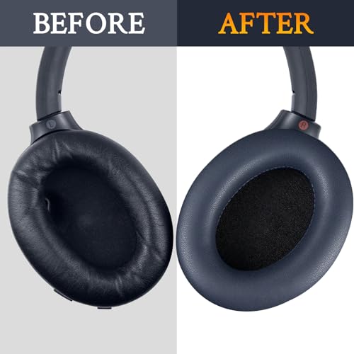 SOULWIT Ear Pads Cushions + Headband, Replacement Kit for Sony WH-1000XM4 (WH1000XM4) Over-Ear Headphones, Replacement Headstrap Pad & Earpads Repair Part - Navy Blue - color: Navy Blue