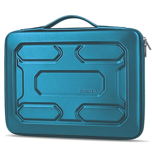 DOMISO 17.3 inch Laptop Sleeve with Handle Shockproof Waterproof EVA Protective Case for 17.3" ZBook Fury 17.3 G8/MSI GS73VR Stealth Pro/HP Envy 17.3/LG Gram 17.3"/ROG Strix GL702VS, Teal - color: Teal, size: 17.3 inch