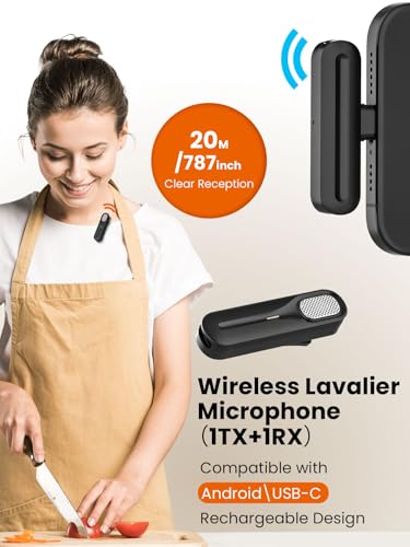 Vlogging Kit w/Light Wireless Mic,59" Full-Size Tripod Vlog K5 | Content Creator Essentials for iPhone & Android,w/ 1TX+1RX Lavalier Mic,Automatic Switch Phone Clamp,Camera Mount Tripod - size: VLOGK5(Wireless Mic)