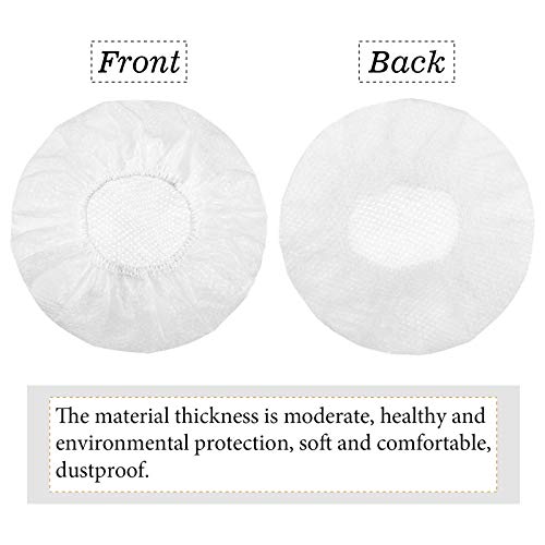 BBTO 200 Pieces Disposable Headphone Ear Cover Non-Woven Sanitary Earpad Covers for Most On Ear Headphones(S, 6.5 cm/ 2.5 Inch,White) - color: White, size: S (6.5 cm)