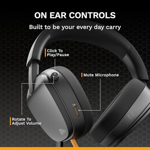 GLORIOUS GHS Eternal - Stereo Gaming Headset for PC, PS5, PS4, Xbox, Switch - Custom Tuned Angled Drivers, Adjustable Crystal Clear Detachable Mic, 3.5mm - Durable, All Day/Night Comfort - Black - color: Black
