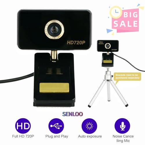 HD Webcam for PC - Computer Camera- 720P USB Webcam with Microphone - Web Camera for Desktop Computer - Web Cam for Online Calling/Video Conferencing, Zoom/Skype/Facetime/YouTube, Laptop/PC