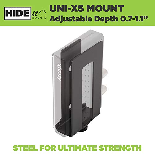 HIDEit Mounts Uni-XS Mount - Patented in 2018, Made from Steel Adjustable Extra Small Device, Hide Your Cable TV Box, Modems, Satellite Receivers, Streaming Media Devices and More - size: X-Small