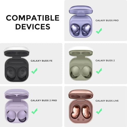 AHASTYLE Samsung Galaxy Buds FE/Galaxy Buds2 Pro Case/Galaxy Buds 2 Case | Galaxy Buds Pro Case/Galaxy Buds Live Case Shock-Proof Rugged Protective Cover Case Support Wireless Charging (Black) - color: Galaxy Buds FE/2 Pro/2/Pro/Live, Army Black