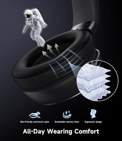 MCHOSE X9 Wireless Gaming Headset with 200 Hours Battery Life, 2.4GHz/Wireless/Wired, 53mm Driver, 7.1 Surround Sound, Low Latency Mic, RGB, Multi-Platform Compatibility, Mobile - color: Rose Red