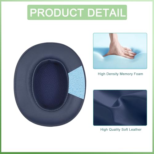 Replacement Earpads for Skullcandy Crusher EVO Headphones,Compatibel Crusher EVO Replacement Ear Pads,Upgraded Ear Covers with Soft Protein Leather,Optimized Noise Isolation Memory Foam (Dark Blue) - color: Dark Blue