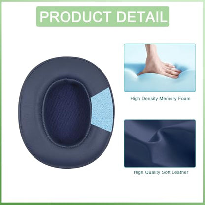 Replacement Earpads for Skullcandy Crusher EVO Headphones,Compatibel Crusher EVO Replacement Ear Pads,Upgraded Ear Covers with Soft Protein Leather,Optimized Noise Isolation Memory Foam (Dark Blue) - color: Dark Blue