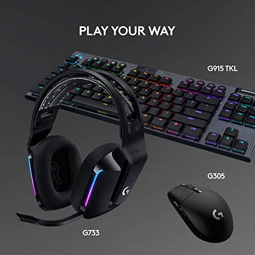 Logitech G733 Lightspeed Wireless Gaming Headset - Black - color: Black