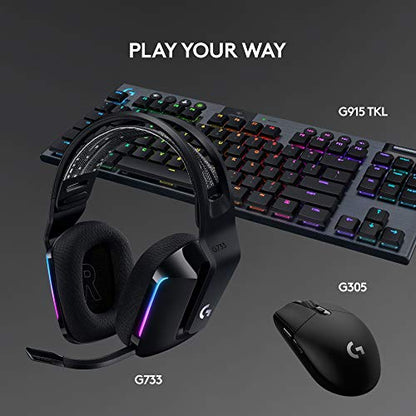 Logitech G733 Lightspeed Wireless Gaming Headset - Black - color: Black