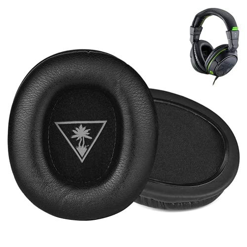 Ear Force XO Seven Ear Pads, Replacement Protein Leather Earpads for Turtle Beach XO 7, Recon 50 60P, Stealth 500 P X, 600 Gen 1, 350VR 400 420X 450 520 X12 300 Atlas Headphones (Not for XO7 Pro)