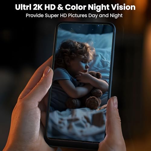 2026 Upgraded 2K Security Cameras Wireless Outdoor, Free Cloud Storage, 1-6 Months Battery Life, Waterproof, 2-Way Talk, AI Motion Detection Spotlight Siren Alarm Cameras for Home Security - color: White - 1 Pack 2.4G&5G Camera