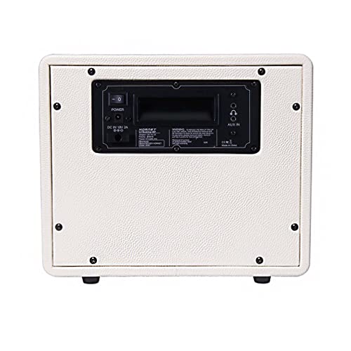 MOOER Guitar Amplifier Combo 15W, Practice Amp with 9 Digital Amp Models, 6.5" Speaker, Bluetooth, Headphone Output, for Electric/Acoustic Guitar and Bass-Hornet White - color: white