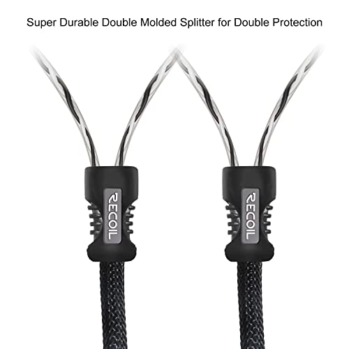 RECOIL PCI217 17ft 2-Channel RCA Audio Interconnects Cable Double Shielded | Premium 100% Oxygen Free Copper with Noise Reduction - style: 17ft 2-Channel RCA