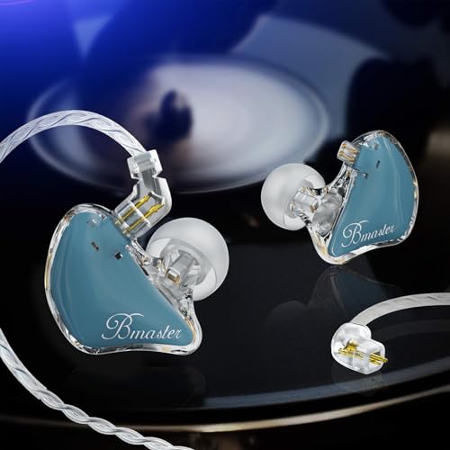 BASN Bmaster 2Pin Triple Drivers in Ear Monitor Headphones (Blue) - color: Clear Blue