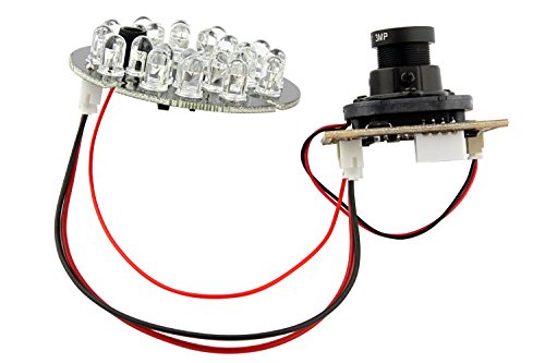ELP H.264 1080P IR Infrared Night Vision USB Camera Module with Microphone | Wide Angle PC Webcam for Computer, UVC USB2.0 Lightburn Camera for Day Night Vision Home Security, Industrial Machine Vision - size: Infrared lens