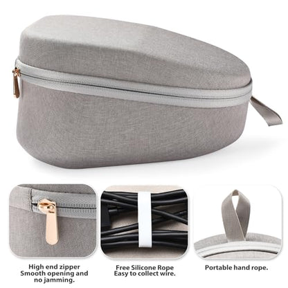 YaoshanTuda Hard Case for PS5 Pulse Elite Headset, Travel Bag | EVA hard shell + soft lining protects from drops & scratches. Built-in cable storage. Lightweight with carry handle. - color: Gray