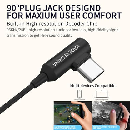 SoundMAGIC E80D Type-C Wired Earbuds, Mic, High-Res DAC, HiFi Stereo, Black | Crystal call clarity, High-res decoder chip, Deep bass, Effective noise isolation, ergonomic fit, Type-C for Android devices
