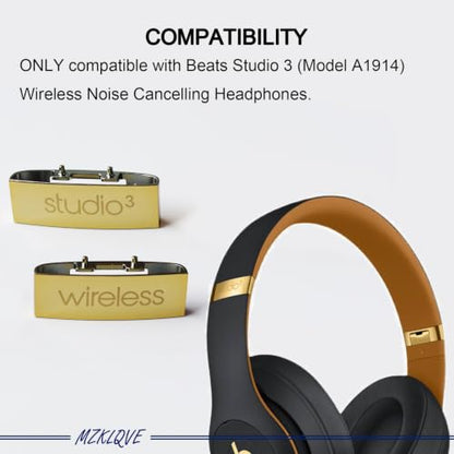Studio 3 Headband & Hinge - Replacement Parts Accessories Repair Kit for Beats Studio 3 Headphone (Black Gold) - color: Black Gold
