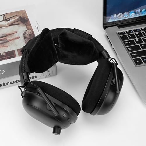 Geekria Comfort Headphones Headband Pressure Relief Pads, Compatible with Over-Ear Headsets, Velour Headband Cushion Pad for Bald Head, Prevent Headphones Hair Dent, Easy DIY Installation