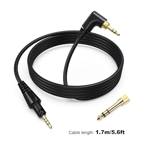 Replacement Headphones Cable Compatible with Pioneer HDJ-X5 HDJ-X7 HDJ-S7 HDJ-CUE1, 3.5mm & 6.35m Adapter to 2.5mm Stereo Audio Aux Cord